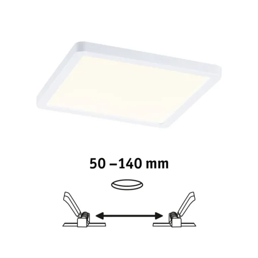 Paulmann LED paneel Aero dimtowarm hoek. wit 17,5c