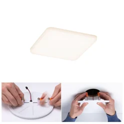 Paulmann LED paneel Veluna 3.000K hoekig 12,5 cm