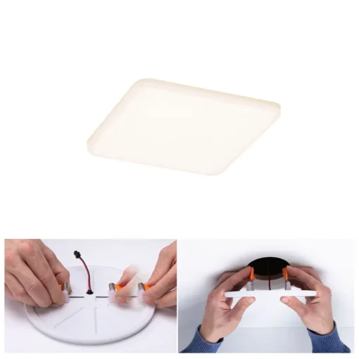 Paulmann LED paneel Veluna 3.000K hoekig 12,5 cm