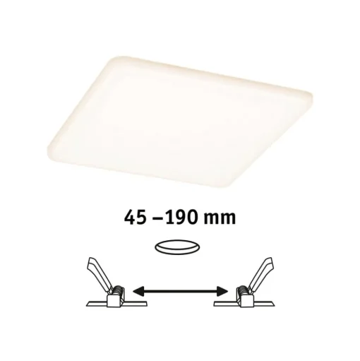 Paulmann LED paneel Veluna 3.000K hoekig 18,5 cm