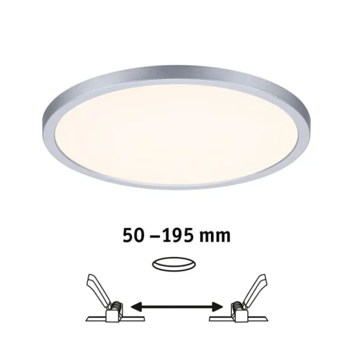 Paulmann LED panel Aero dimtowarm rond chroom 23cm