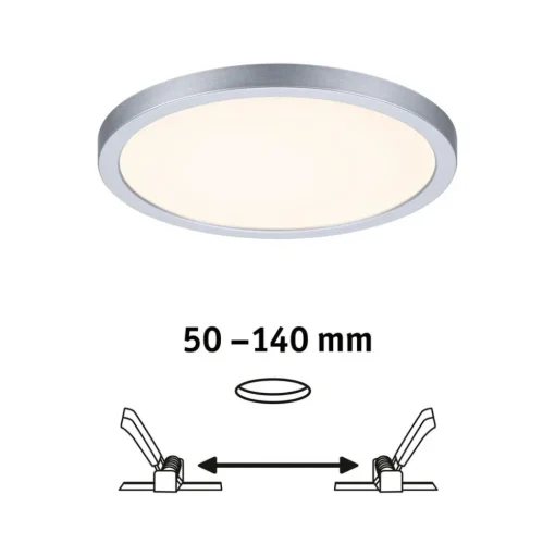 Paulmann LED panel Aero dimtowarm rond chroom 17,5