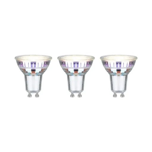 Paulmann LED reflectorlamp GU10 2,5 W, 3.000 K, 450 lm, 100° 3 eenheden