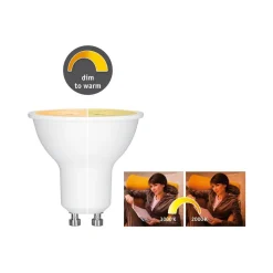 Paulmann LED reflectorlamp GU10 6W 350lm van Dime naar Warm