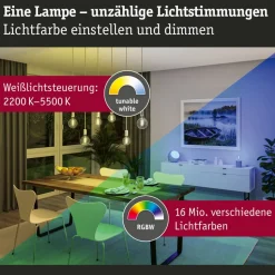 Paulmann LED rustiek ZigBee E27 6,3W RGBW dim goud