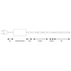 Paulmann LED sfeerlamp SimpLED 3 m, 3.000 K