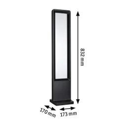 Paulmann LED tuinpadverlichting Reana, antraciet, 83 cm metaal IP44