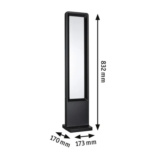 Paulmann LED tuinpadverlichting Reana, antraciet, 83 cm metaal IP44