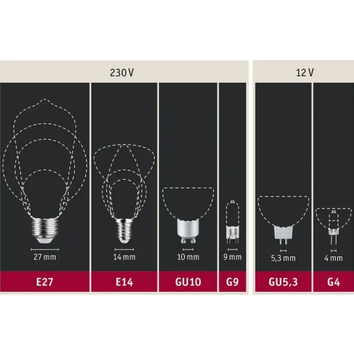 Paulmann LED-bol E27 G125 Inner Shape 4W goud
