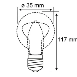 Paulmann LED-kaarslamp E14 5W dim to warm
