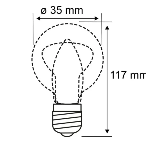 Paulmann LED-kaarslamp E14 5W dim to warm