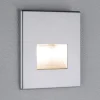 Paulmann LED-wandinbouwlamp Edge, chroom mat