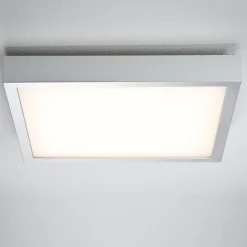 Paulmann Lunar LED paneel, hoekig, chroom, 40x40cm