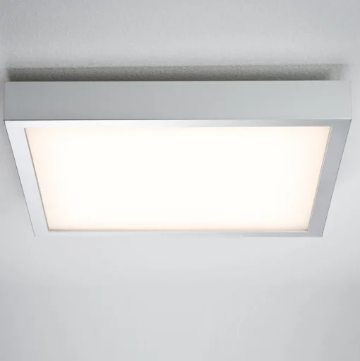 Paulmann Lunar LED paneel, hoekig, chroom, 40x40cm