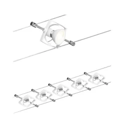 Paulmann Mac II kabelsysteem, 5-lamps, wit