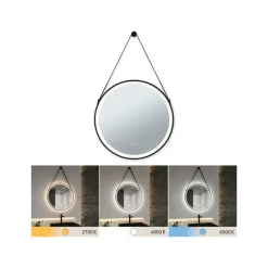 Paulmann Mirra hangspiegel Ø59cm CCT dim zwart