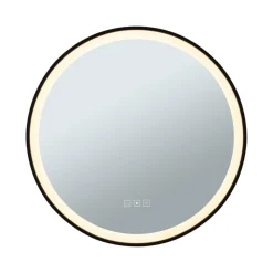 Paulmann Mirra wandspiegel Ø59cm CCT dim zwart