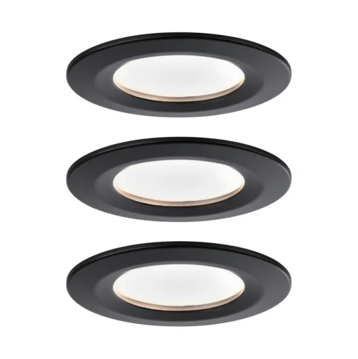 Paulmann Nova Coin 3x rond 3Stepdim star zwart