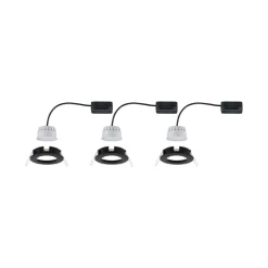 Paulmann Nova Coin 3x rond 3Stepdim star zwart