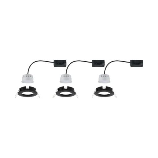 Paulmann Nova Coin 3x rond 3Stepdim star zwart