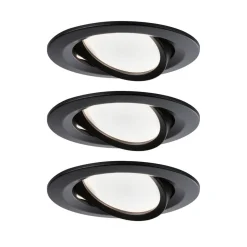 Paulmann Nova Coin 3xSet rond zwenkbaar zwart