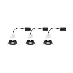 Paulmann Nova Coin 3xSet rond star zwart