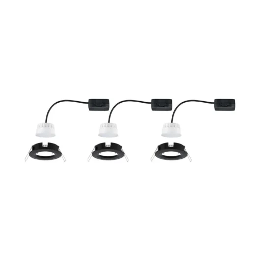 Paulmann Nova Coin 3xSet rond star zwart