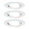 Paulmann Nova LED inbouwspot per 3, gezwenkt, wit