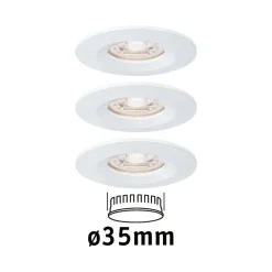 Paulmann Nova mini inbouwspot set per 3 IP44 wit