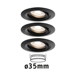 Paulmann Nova Mini inbouwspot 3x zwenkbaar zwart