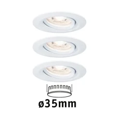 Paulmann Nova mini inbouwspot per 3 zwenkbaar wit
