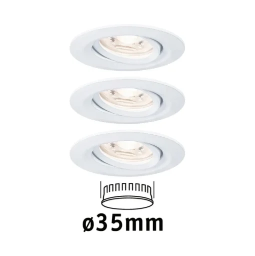 Paulmann Nova mini inbouwspot per 3 zwenkbaar wit
