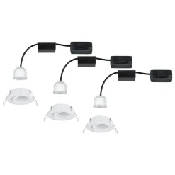 Paulmann Nova mini inbouwspot per 3 zwenkbaar wit