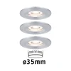 Paulmann Nova mini inbouwspot set per 3 IP44 alu