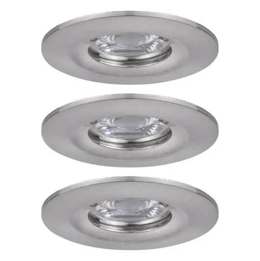 Paulmann Nova mini inbouwspot set per 3 IP44 ijzer
