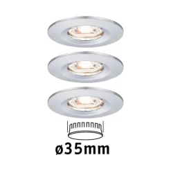 Paulmann Nova mini inbouwspot set p. 3 IP44 chroom