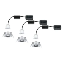 Paulmann Nova mini inbouwspot set p. 3 IP44 chroom