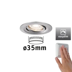 Paulmann Nova Mini plus inbouwspot easydim ijzer