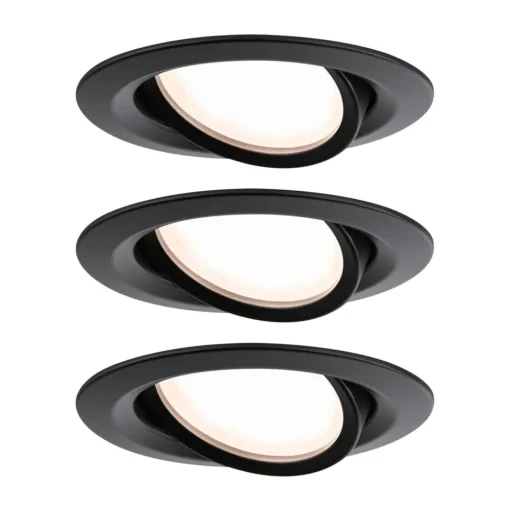 Paulmann Nova Plus Coin per 3 IP23 2.700K zwart