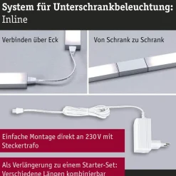 Paulmann onderbouwlamp Inline 2-voudig verlengstuk wit 55 cm CCT