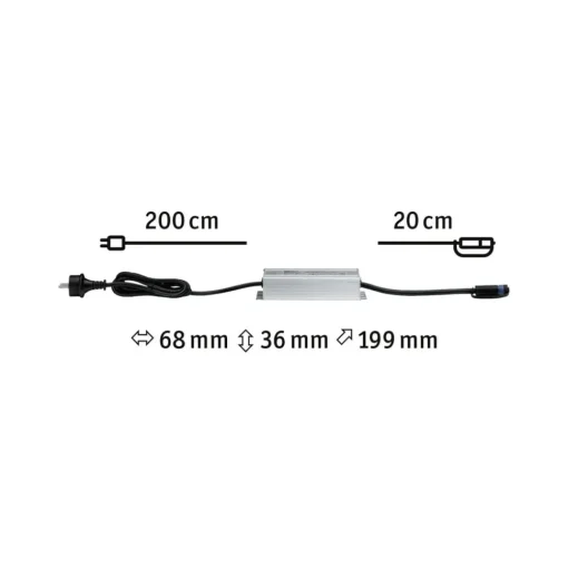 Paulmann Plug & Shine Voeding 98849, 75 W, zilver