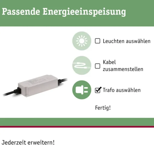Paulmann Plug & Shine Voeding 94497, 75 W, antraciet