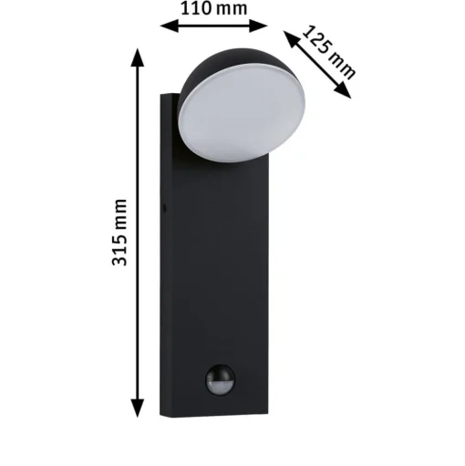 Paulmann Puka LED buitenwandlamp met sensor