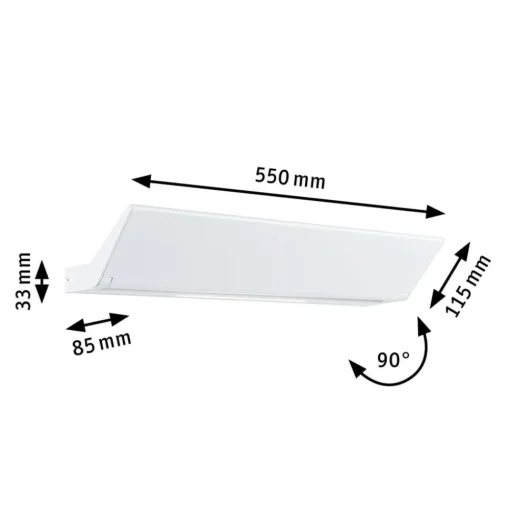 Paulmann Ranva wandlamp uplght wandlamp Dime, wit