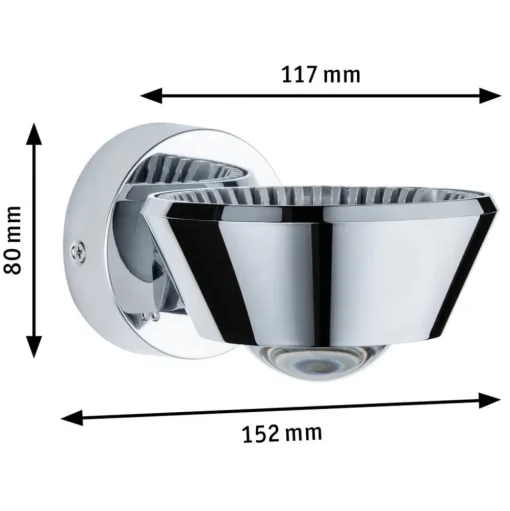 Paulmann Sabik LED wandlamp chroom