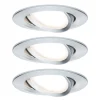 Paulmann 3-set Slim Coin, kantelbaar, dimbaar, alu