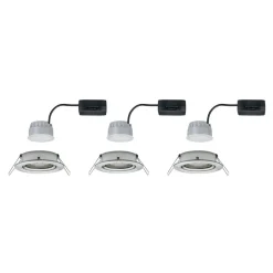 Paulmann 3-set spot Nova Coin rond,kantelb., ijzer