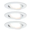 Paulmann 3-set spot Nova Coin rond, kantelb., wit