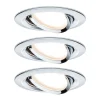 Paulmann 3-set spot Nova Coin rond, kantelb., chr.