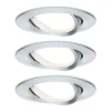 Paulmann 3-set spot Nova Coin rond, kantelb., alu